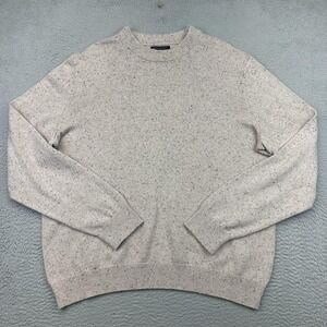 Banana Republic Sweater Mens‎ XL Gray Donegal Speckled Crewneck Pullover Knit